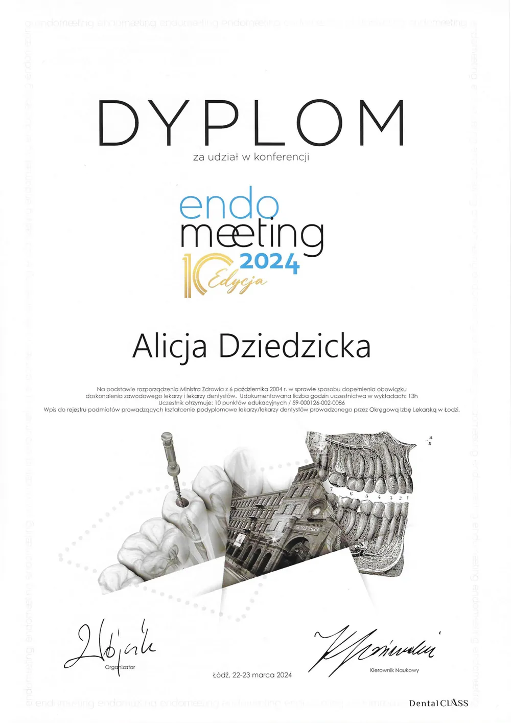 Certyfikat Endomeeting 2024