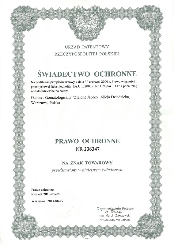 Prawo ochronne na znak towarowy — Mikroendodoncja